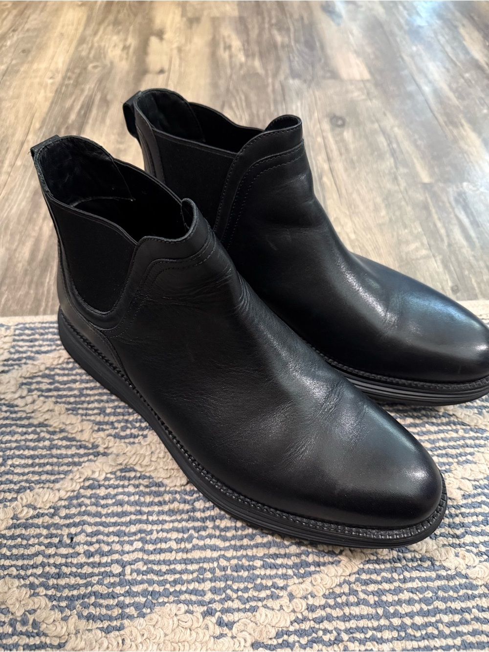 Men's Cole Haan Black Leather Chelsea Boot - Classic Slip-On Dress Boot